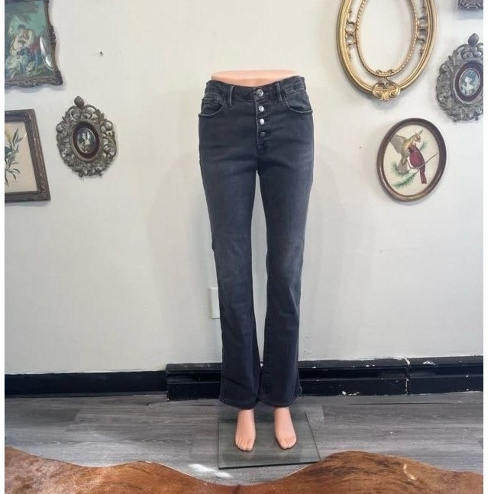 FRAME Le Mini Boot Charlie High-Rise Jeans in Fade to Grey